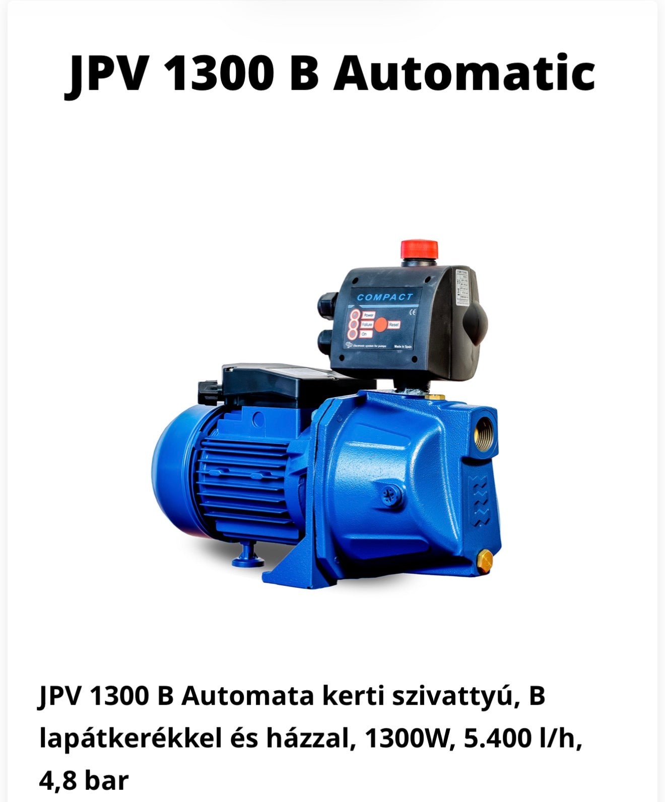 ELPUMPS JPV 1300B Automatic